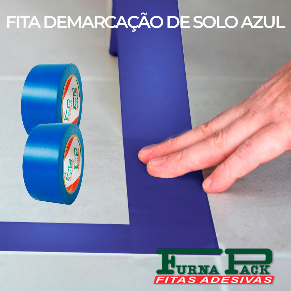 Fita Demarcação de solo Azul