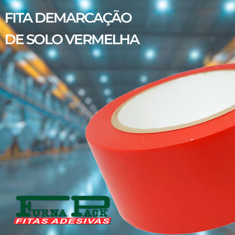 Fita Demarcação de Solo Vermelha